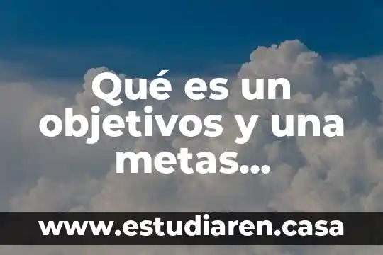 Qué es un objetivos y una metas implícitos