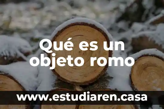 Que es objeto en contabilidad 5 Qué es un objeto romo