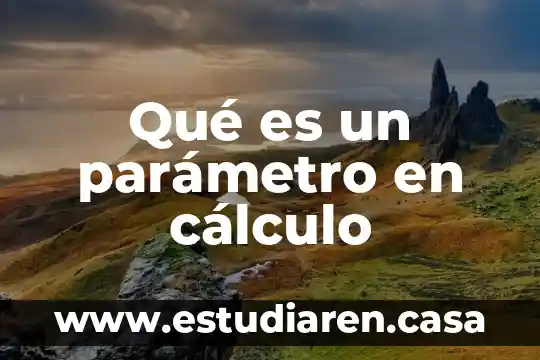 Que es un parametro probabilidad y estadistica 4 Qué es un parámetro en cálculo