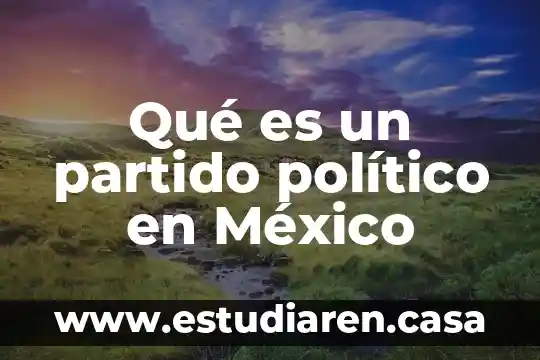 Qué es un factor político en una empresa 5 Qué es un partido político en México