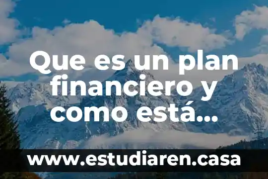 Que es un plan financiero y como está compuesto