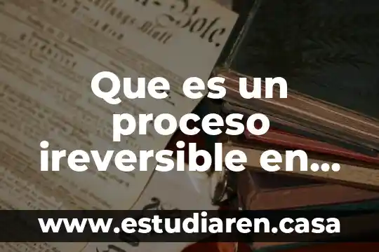 Que es el diseño de un proceso 4 Que es un proceso ireversible en ermodinamica