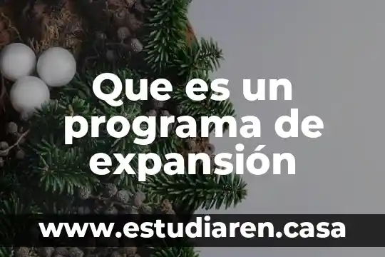 Que es un programa de expansión