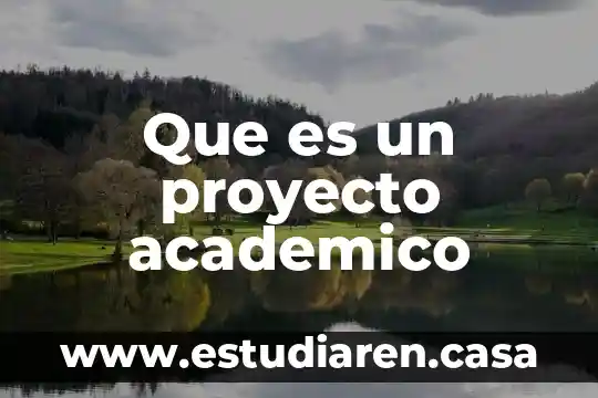 Qué es la viabilidad de un proyecto empresarial 6 Que es un proyecto academico