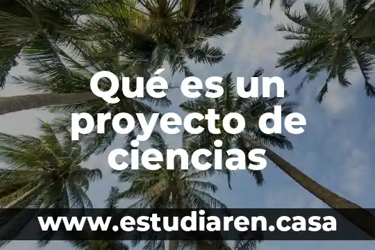 Que es la punto de distancia en ciencias fisica 8 Qué es un proyecto de ciencias