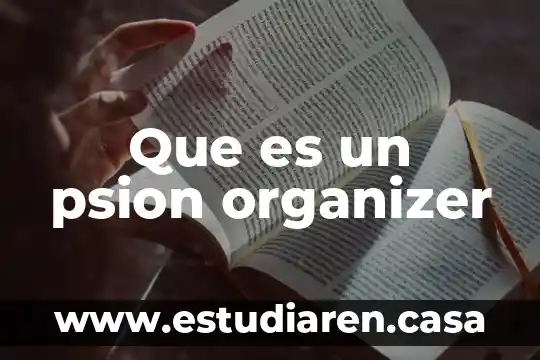Que es un psion organizer