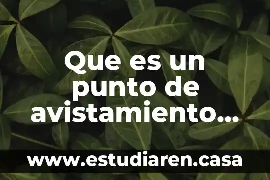 Qué es el desequilibrio de articulaciones 4 Que es un punto de avistamiento en los monitoreos