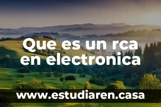 Módulo de Facturación Electrónica que es 3 Que es un rca en electronica