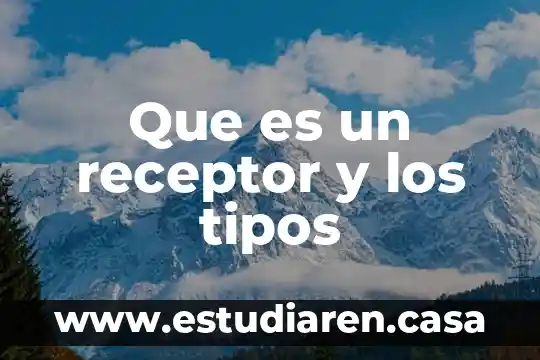 Que es un receptor y los tipos