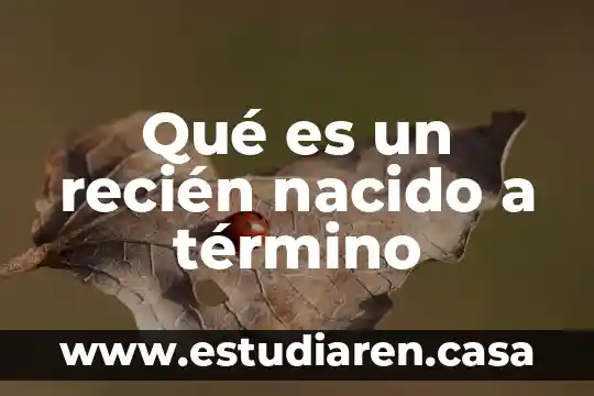 Qué es un recién nacido a término