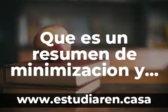 Que es algebra resumen 4 Que es un resumen de minimizacion y aprovechamiento