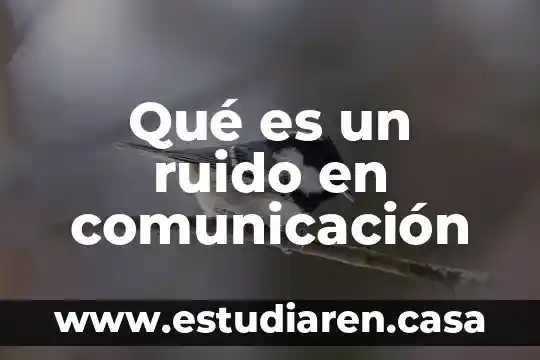 Qué es un ruido en comunicación