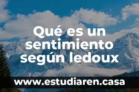 Que es el sentimiento amoral 5 Qué es un sentimiento según ledoux