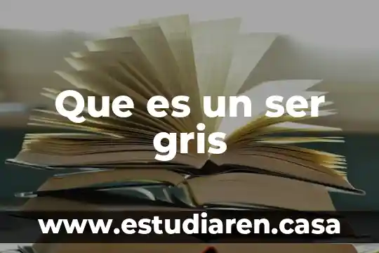 Que es lo que ocupamos los humanos para ser felizes 4 Que es un ser gris
