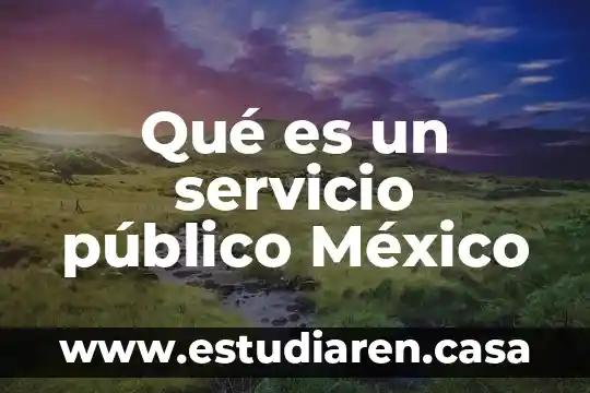 ¿Qué es el Ministerio Público? 7 Qué es un servicio público México