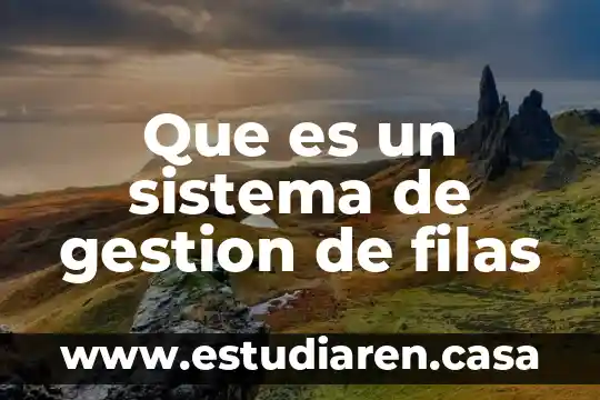 Que es una consultoria de gestion 8 Que es un sistema de gestion de filas