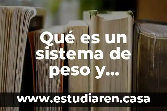 Investigar qué es un sistema 4 Qué es un sistema de peso y contrapeso