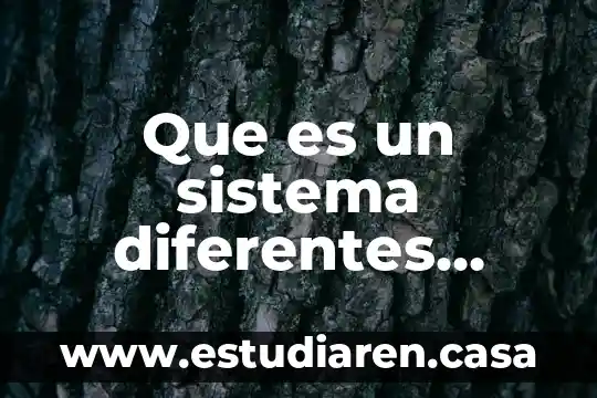 Que es un sistema diferentes autores
