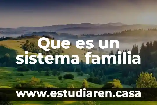 Que es un sistema familia