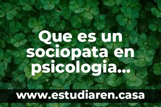 Que es un sociopata en psicologia metal