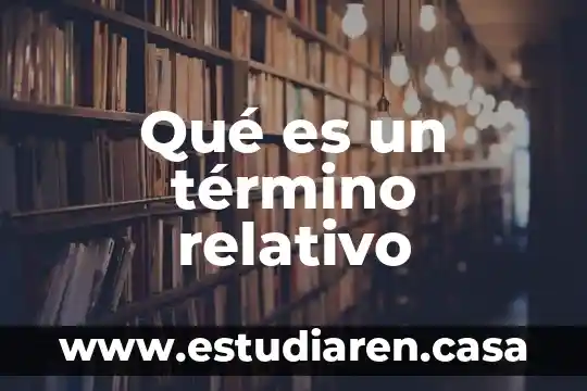 Qué es un término relativo