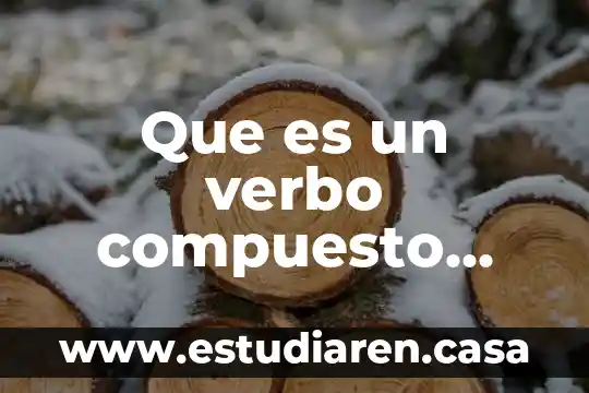 Que es un verbo compuesto ejemplos