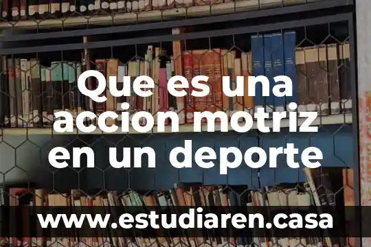 Que es aptitud fisica en el deporte 4 Que es una accion motriz en un deporte