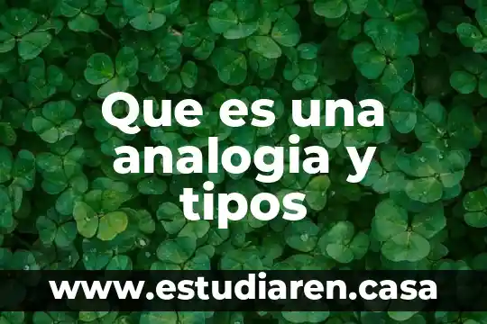 Que es una analogia y tipos
