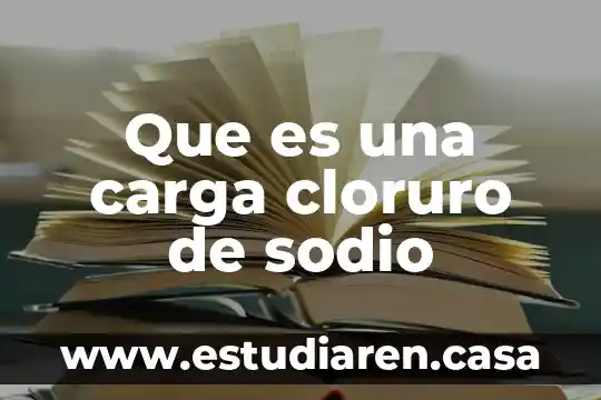 Que es una carga cloruro de sodio