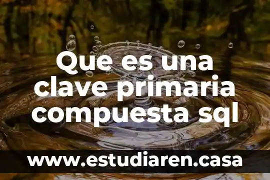 Que es una clave primaria compuesta sql 1 Que es una clave primaria compuesta sql