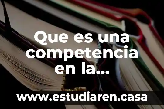 Que es una competencia en la competencia en la informacion