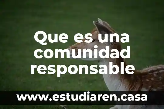 Que es sexualidad responsable dibujos 6 Que es una comunidad responsable
