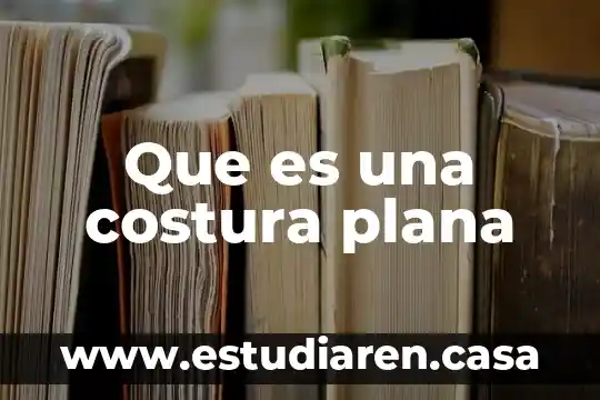 Ver que es una plana o asimutal 5 Que es una costura plana