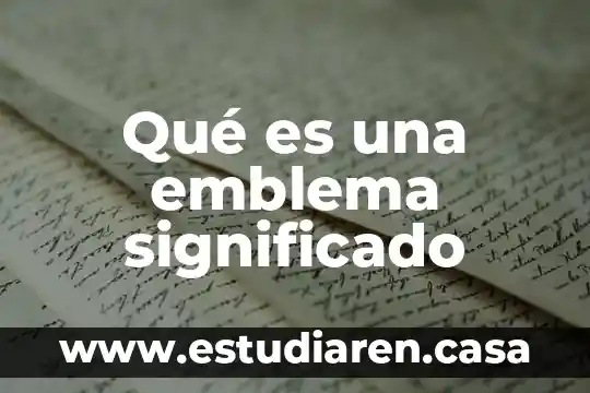 Qué es una emblema significado