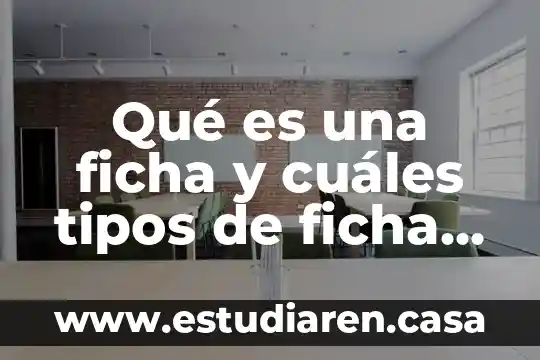 Qué es una ficha y cuáles tipos de ficha hay