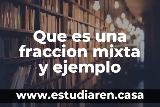 Que es la informacion mixta en una empresa 4 Que es una fraccion mixta y ejemplo
