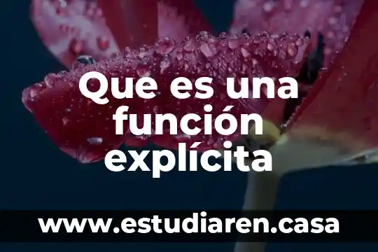 Que es el etileno y cual es su funcion 4 Que es una función explícita