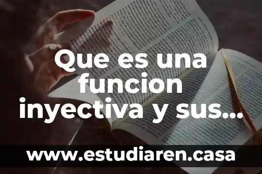 Que es una funcion inyectiva y sus ejemplos