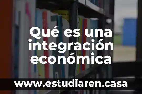 Que es politica economica coyuntural 3 Qué es una integración económica