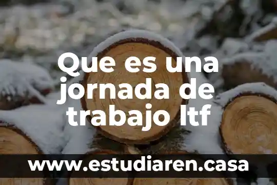 Que es una jornada de trabajo ltf