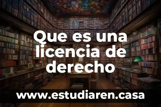 Que es una licencia de derecho