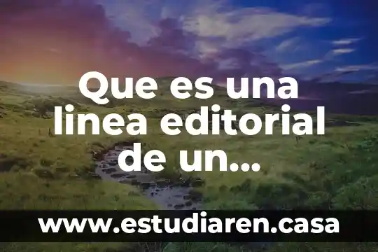 Que es un concepto editorial en fotografia 6 Que es una linea editorial de un periodico