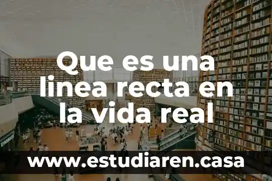 Que es una linea recta en la vida real