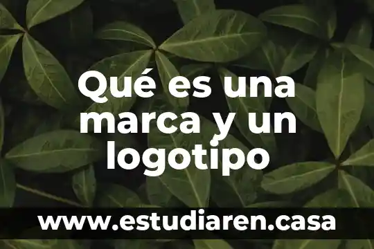 Qué es una marca y un logotipo