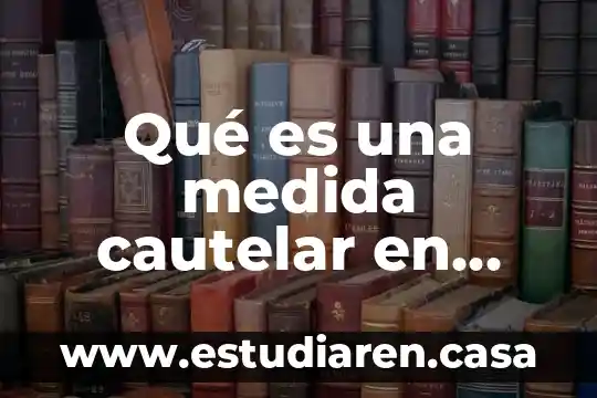 Qué es una medida cautelar en materia civil