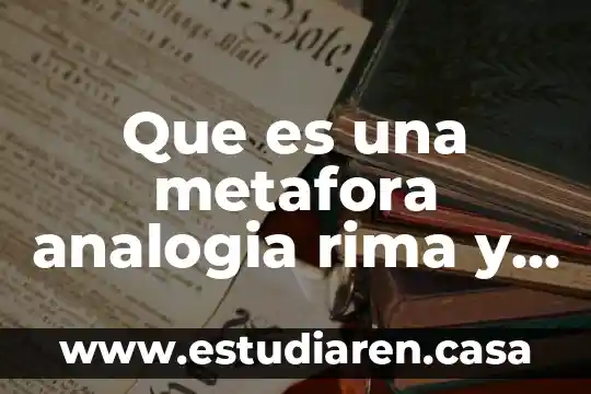 Que es rima consonante asonante y libre 4 Que es una metafora analogia rima y juego de palabras