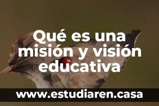 Qué es una misión y visión educativa