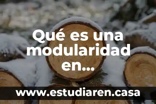 Que es programacion orientada a objetos visual basic 4 Qué es una modularidad en programación orientada a objetos