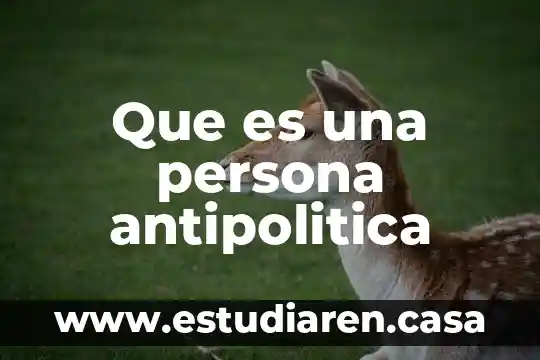 Que es una persona antipolitica