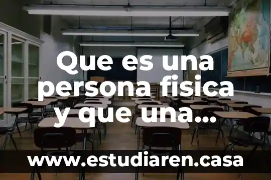Que es una persona fisica y que una fisica